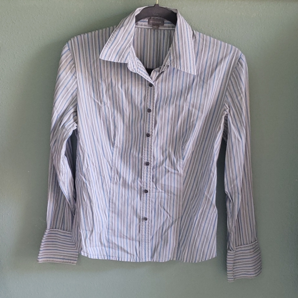 Striped button up